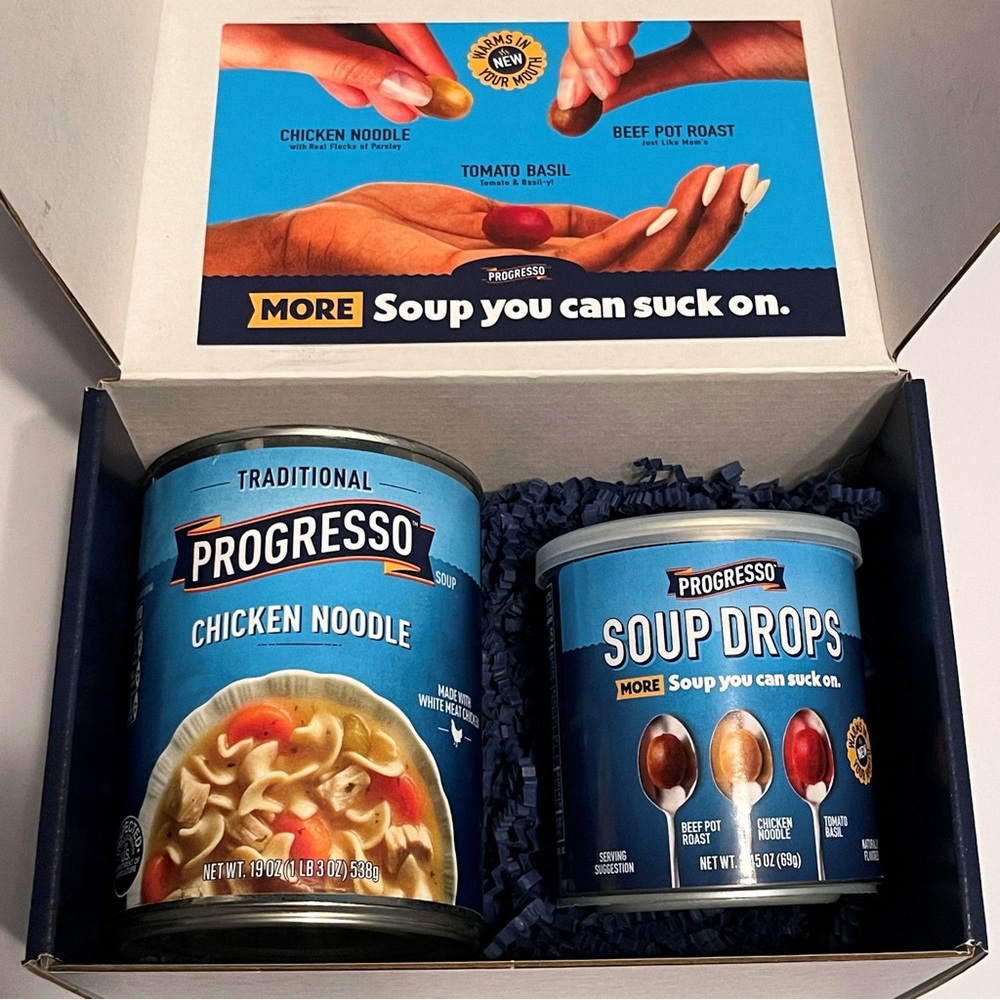 PROGRESSO SOUP DROPS - 20 Candy & Chicken Noodle - Gift Box 2026 Limited Edition